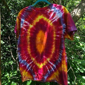 Homemade, vegan, natural, tie dye t-shirt